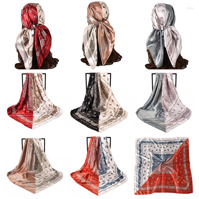 Scarves 1Pcs 90 90cm Retro Brand Women Silk Scarf Bandanna Fashion Bohemian Pattern Square Hijab Lady Wrap Headband Hair Shawl
Scarves 1Pcs 90 90cm Retro Brand Women Silk Scarf Bandanna Fashion Bohemian Pattern Square Hijab Lady Wrap Headband Hair Shawl
