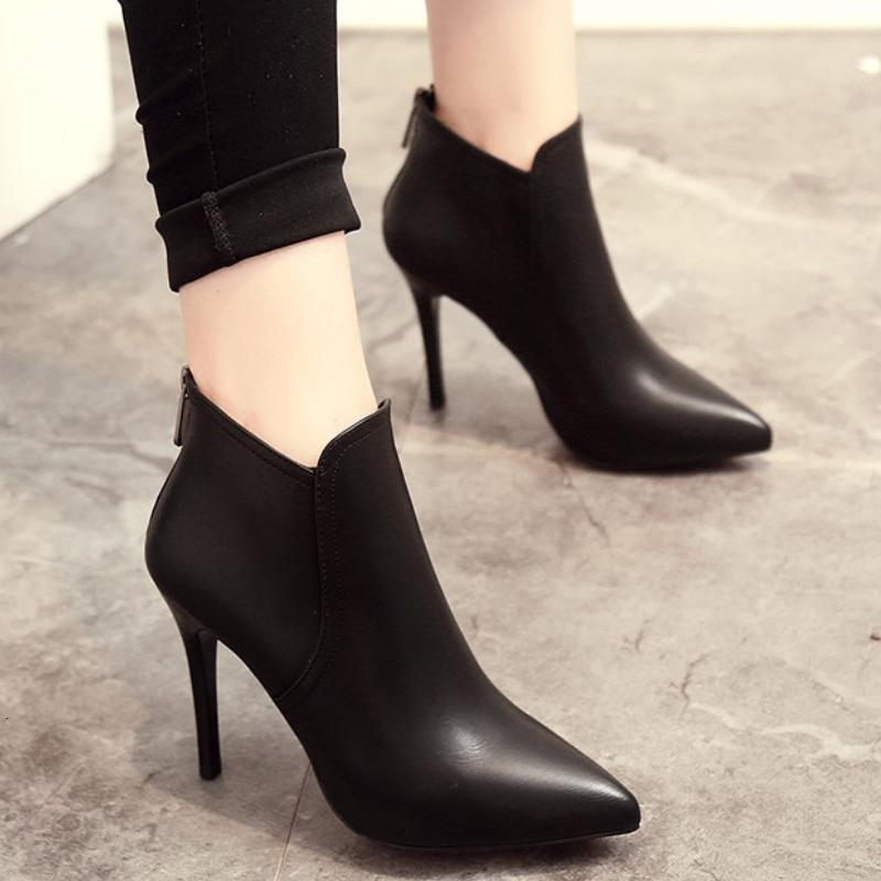 Boots Women Boots Ankle PU Leather Zipper Booties High Heels Autumn Shoes Black Winter Boots Zapatos De Mujer Pointed Toe 221114
Boots Women Boots Ankle PU Leather Zipper Booties High Heels Autumn Shoes Black Winter Boots Zapatos De Mujer Pointed Toe 221114
