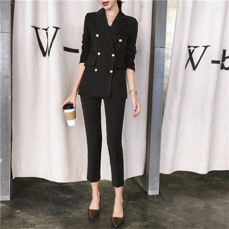 Women' Two Piece Pants Women Suit Set Office Double Breasted Black Long Jacket Pant Suits Businness Work Wear
Women' Two Piece Pants Women Suit Set Office Double Breasted Black Long Jacket Pant Suits Businness Work Wear