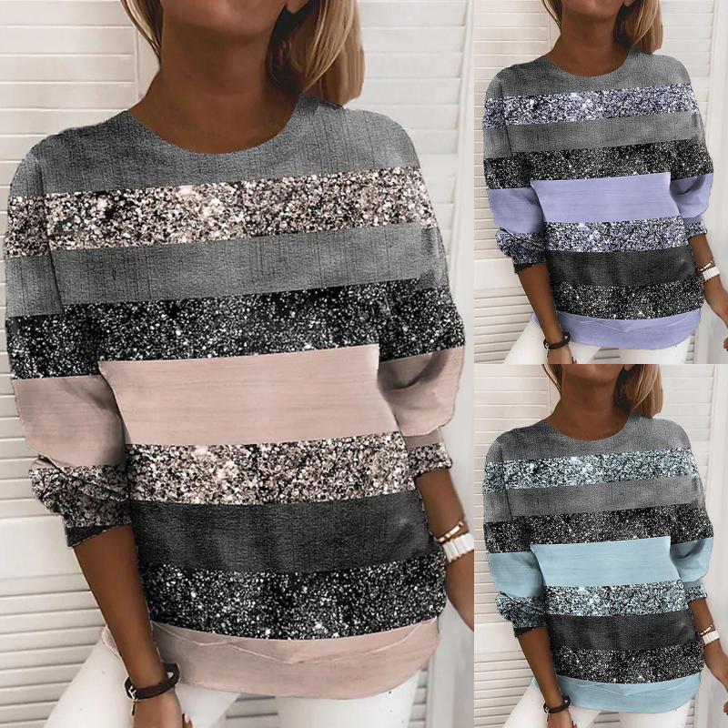 Women's Blouses Fashion Party Shiny Women Shirts Sexy Loose O Neck Poullover Autumn Spring Ladies Long Sleeve Striped Top Blusa Feminina, Pink
Women's Blouses Fashion Party Shiny Women Shirts Sexy Loose O Neck Poullover Autumn Spring Ladies Long Sleeve Striped Top Blusa Feminina, Pink
