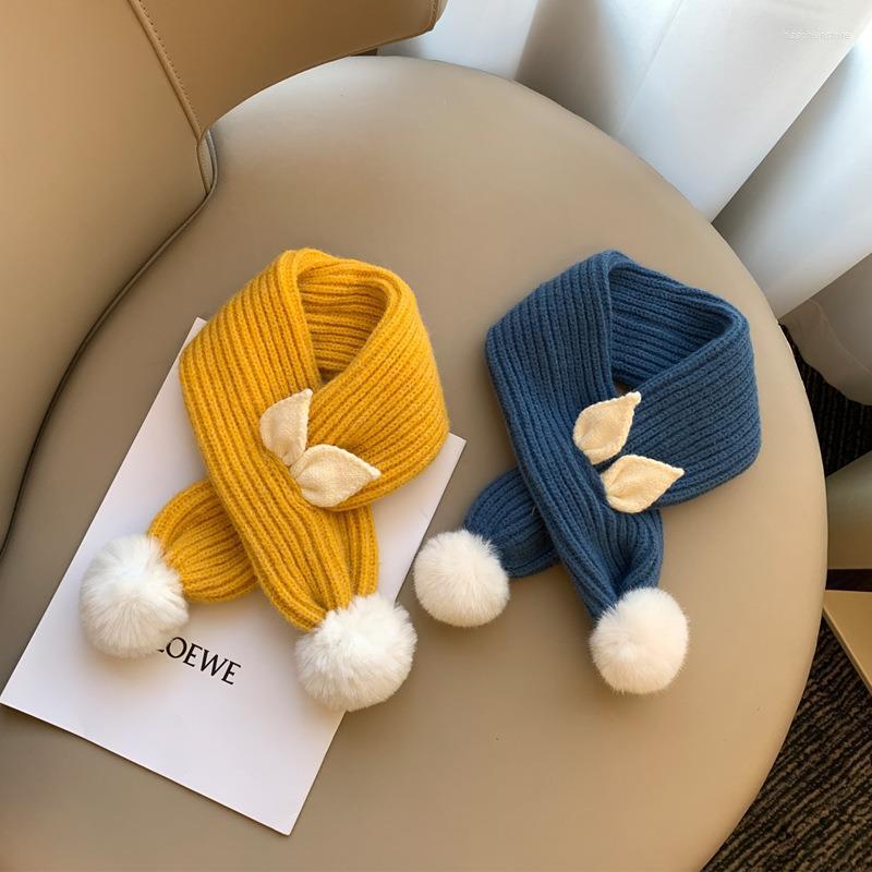 Scarves Kids Scarf For Boys Girls Knitted Pure Color Pompom Winter Children Unisex Neck Warmers Baby Accessories B103
Scarves Kids Scarf For Boys Girls Knitted Pure Color Pompom Winter Children Unisex Neck Warmers Baby Accessories B103