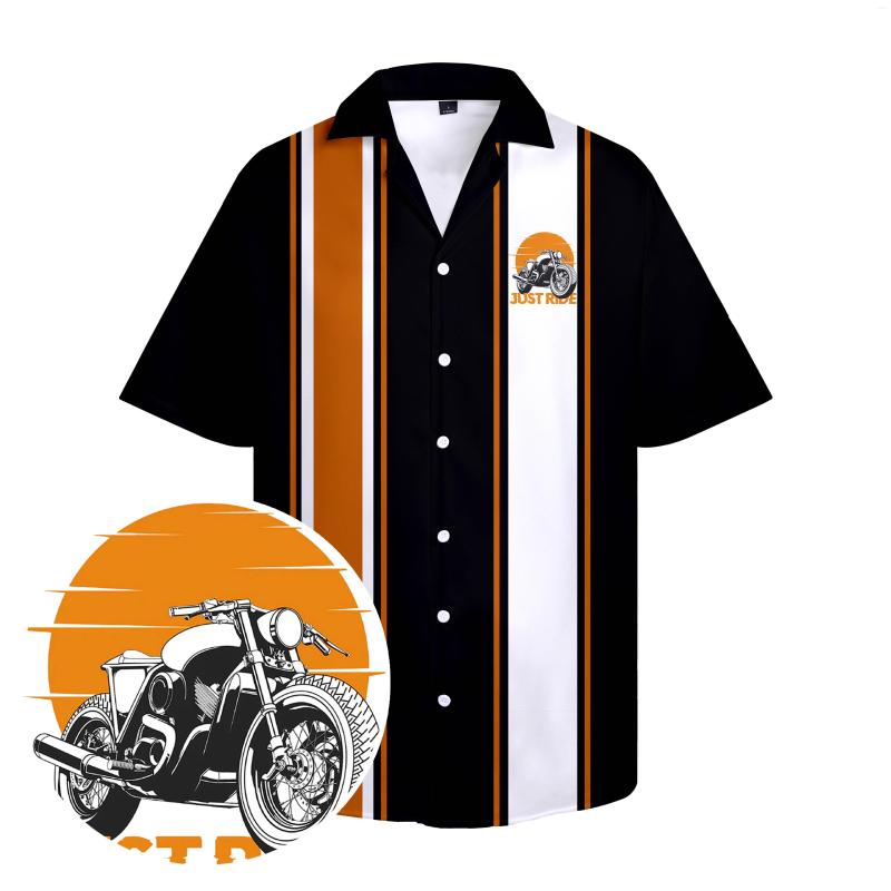 Men's Casual Shirts Men's Hawaiian Shirt Motorcycle Logo Orange Stripes Black Tops Short Sleeve Clothing Y2k Button Summer, R101489
Men's Casual Shirts Men's Hawaiian Shirt Motorcycle Logo Orange Stripes Black Tops Short Sleeve Clothing Y2k Button Summer, R101489