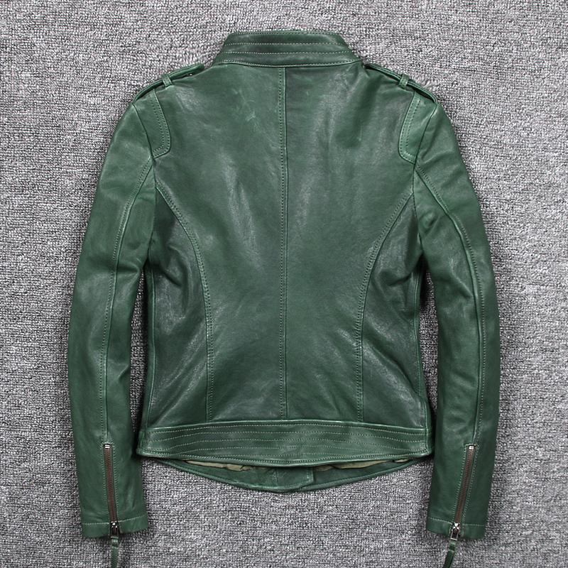 Women' Leather Geniune Jacket Sheepskin Jackets For Women Motocycle Spring Autumn Coat Jaqueta De Couro 1680 MF119, Green
Women' Leather Geniune Jacket Sheepskin Jackets For Women Motocycle Spring Autumn Coat Jaqueta De Couro 1680 MF119, Green