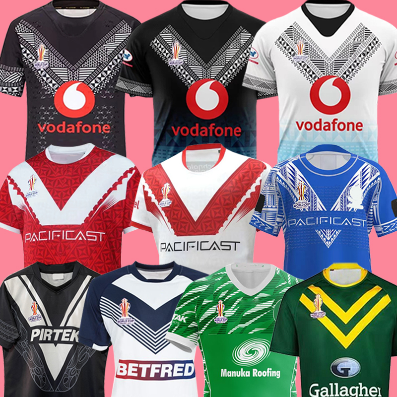 

22 23 Australia KANGAROO world cup Ireland Rugby league Jerseys 2022 KIWIS Tonga RLWC FIJI ENGlANDS Samoa Scotland home away shirts Size S-5XL, 22-23 aierlan