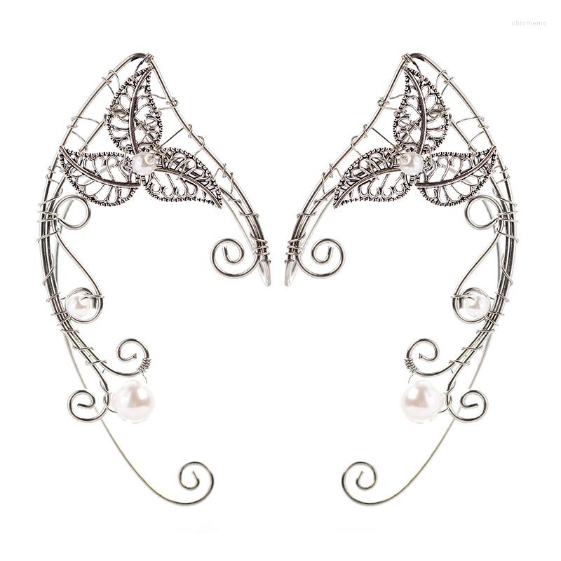 Backs Earrings Winding Elf Ear Cuffs With Leaves Pearls Clip-on Wing Sleeve Wrap Without Piercing For Bride Earcuff Jewelry
Backs Earrings Winding Elf Ear Cuffs With Leaves Pearls Clip-on Wing Sleeve Wrap Without Piercing For Bride Earcuff Jewelry
