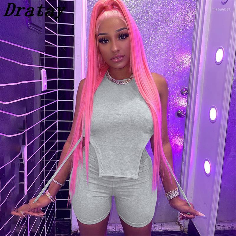 Women' Tracksuits Dratay Summer Street Black 2 Two Piece Sets Womens Outfits 2022 Sleeveless Bandage Tops And Skinny Shorts Female
Women' Tracksuits Dratay Summer Street Black 2 Two Piece Sets Womens Outfits 2022 Sleeveless Bandage Tops And Skinny Shorts Female