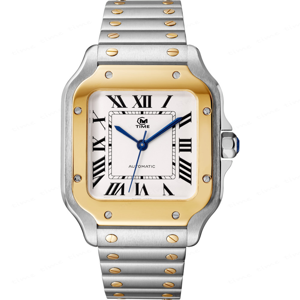 Business watch Men's automatic fashion watch has two types of steel band and cowhide band Stainless steel sapphire glass suitable for dating and gift giving, Colour15
Business watch Men's automatic fashion watch has two types of steel band and cowhide band Stainless steel sapphire glass suitable for dating and gift giving, Colour15