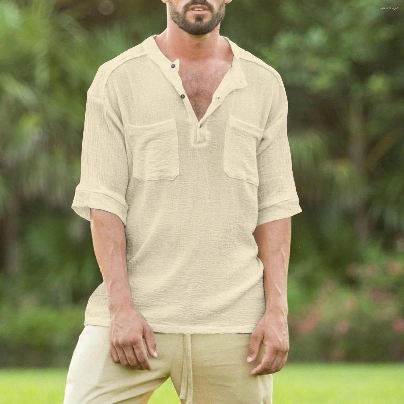 Men's Casual Shirts Mens Summer Cotton Linen Tops Buckle Solid Color Sleeve Vintage Pullovers Loose Beach Male Camisa Masculina, White
Men's Casual Shirts Mens Summer Cotton Linen Tops Buckle Solid Color Sleeve Vintage Pullovers Loose Beach Male Camisa Masculina, White