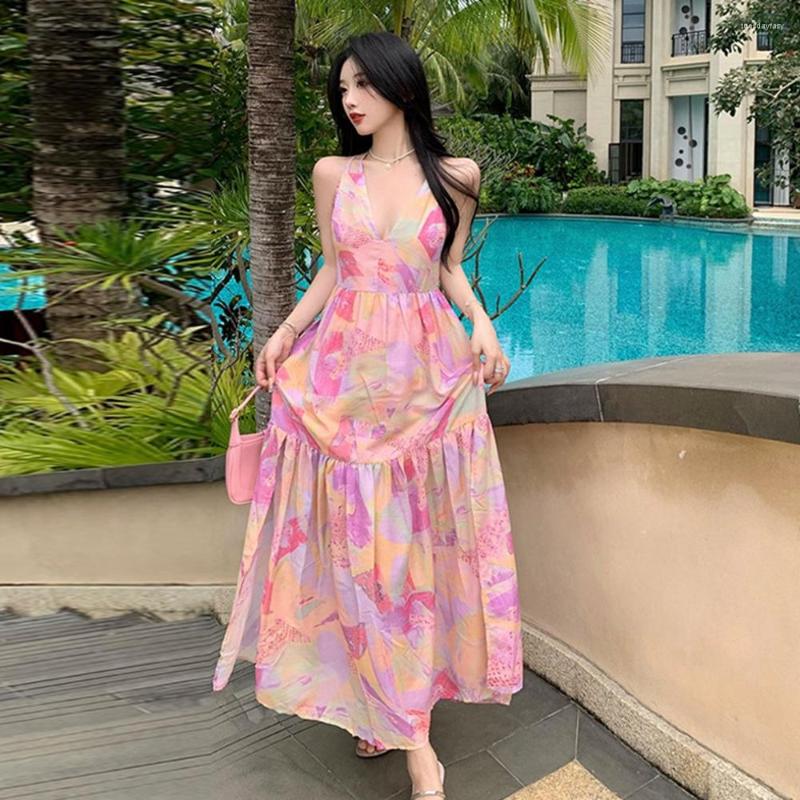Casual Dresses 2022 Women' Party Print Backless Long Dress Summer Vacation Beach Sexy V Neck Wedding Club Vestidos, Pink
Casual Dresses 2022 Women' Party Print Backless Long Dress Summer Vacation Beach Sexy V Neck Wedding Club Vestidos, Pink