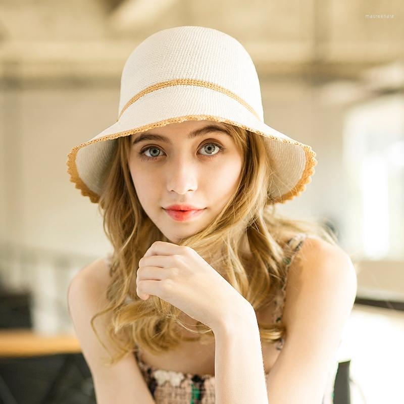 Wide Brim Hats Straw Hat Female Summer Korean Sun Protection Leisure Beach Visor Sunscreen Foldable Travel Holiday Cap Anti-UV Caps H6638, White
Wide Brim Hats Straw Hat Female Summer Korean Sun Protection Leisure Beach Visor Sunscreen Foldable Travel Holiday Cap Anti-UV Caps H6638, White