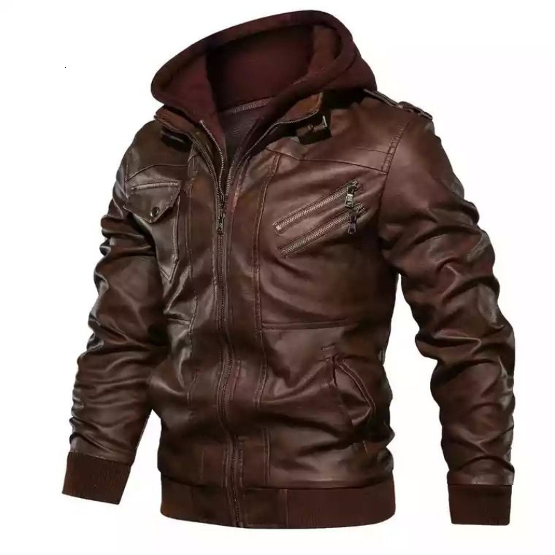 Men's Fur Faux Fur Motorcycle Leather Jackets male casual fashion Moto Jacket Biker Leather Coat Winter Warm Clothing hooded male PU leather jacket 221114, Dark brown
Men's Fur Faux Fur Motorcycle Leather Jackets male casual fashion Moto Jacket Biker Leather Coat Winter Warm Clothing hooded male PU leather jacket 221114, Dark brown