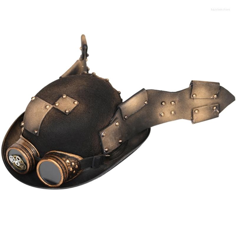 Berets Gothic Bowler Top Hat Halloween Steampunk Men With Goggles Gay Jazz Drop, Black
Berets Gothic Bowler Top Hat Halloween Steampunk Men With Goggles Gay Jazz Drop, Black