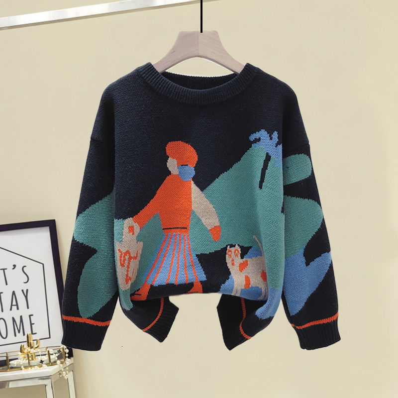Two Piece Dress est Autumn Winter High Quality Long Sleeve Knitted Loose Pullover SweaterWomen Waist A Line Skirt 2 Set 221115