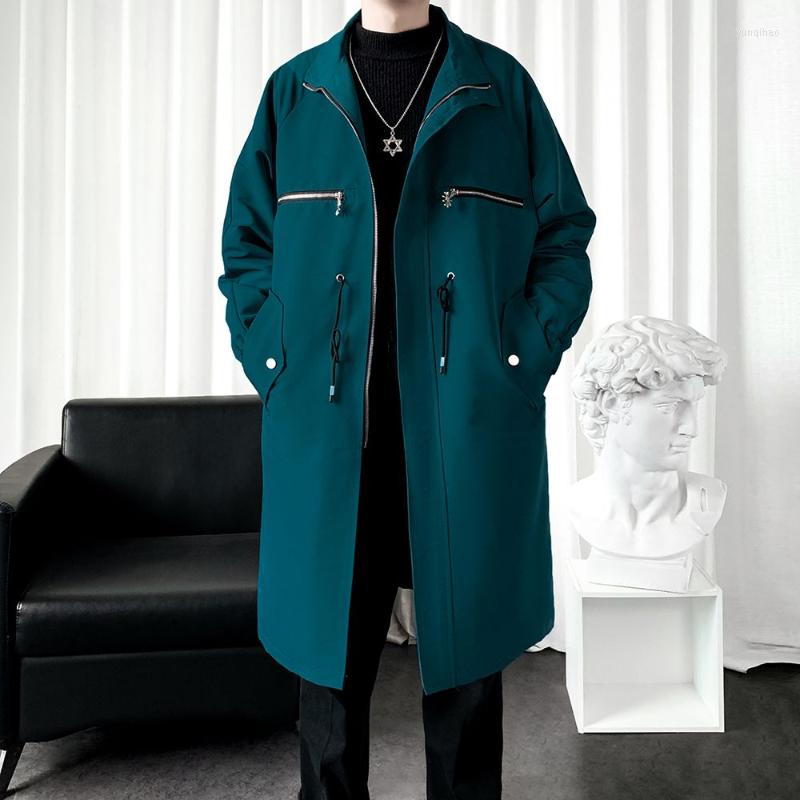 Men's Trench Coats High Class Metal Zipper Windbreaker Men's Medium Long Coat Spring And Autumn Style Over Knee Large Lapel Top, Blue
Men's Trench Coats High Class Metal Zipper Windbreaker Men's Medium Long Coat Spring And Autumn Style Over Knee Large Lapel Top, Blue