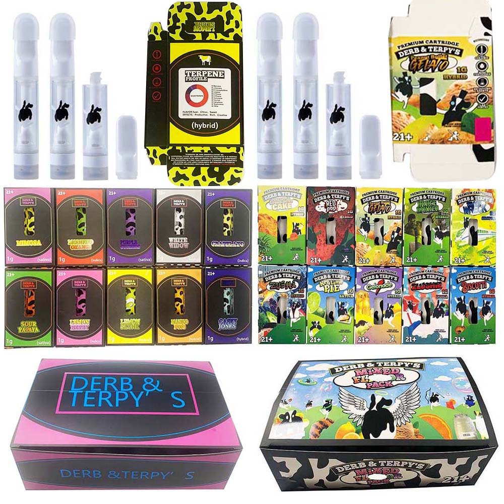 Full Ceramic DERB and TERPYS Vape Cartridges 1.0ml Empty Atomizers Carts 510 Thread Ceramic Coil Thick Oil E Cigarettes Cart with Packaging
Full Ceramic DERB and TERPYS Vape Cartridges 1.0ml Empty Atomizers Carts 510 Thread Ceramic Coil Thick Oil E Cigarettes Cart with Packaging