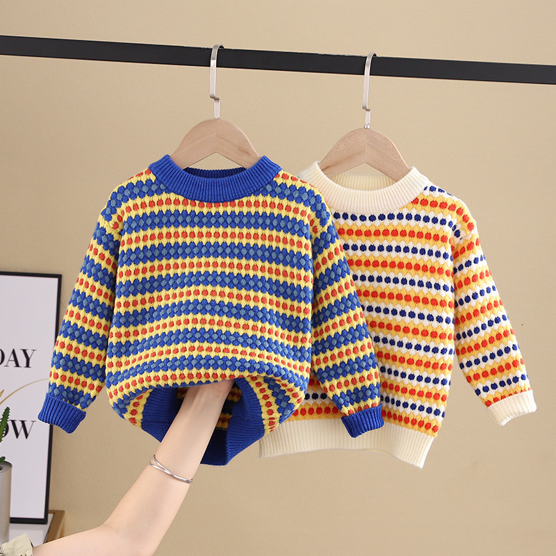 Pullover Baby boy clothes autumn and winter warm children's sweater knit girl color striped 221114, Navy blue
Pullover Baby boy clothes autumn and winter warm children's sweater knit girl color striped 221114, Navy blue