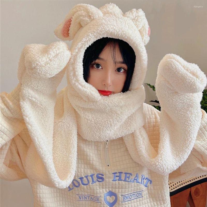 Berets Ears Hat Scarf Gloves All-in-one Set Faux Fur Women Caps Beanies Winter Warm Casual Plush Fashion, Style2
Berets Ears Hat Scarf Gloves All-in-one Set Faux Fur Women Caps Beanies Winter Warm Casual Plush Fashion, Style2