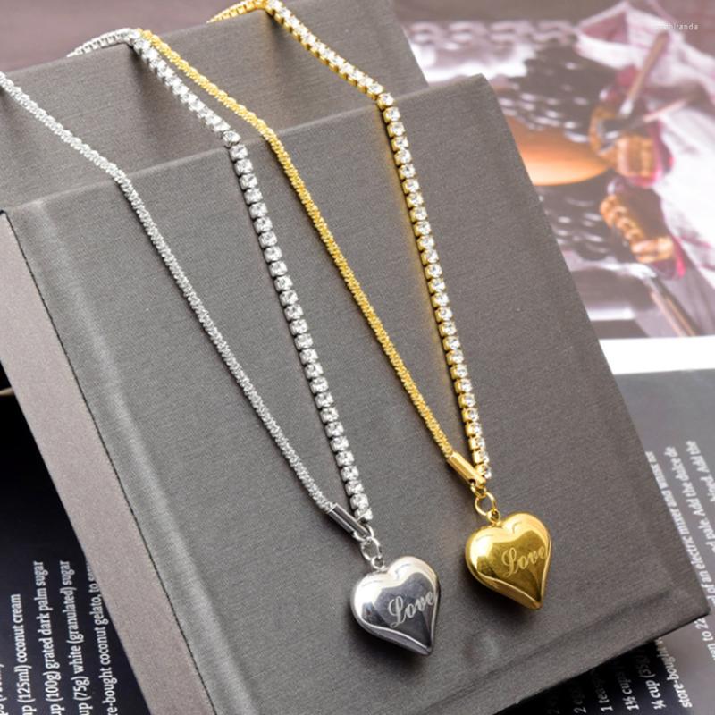 Chains 316L Stainless Steel AB Mix And Match Zircon Chain Heart Pendant Ladies Necklace Fashion High Jewelry Party Gift SAN522
Chains 316L Stainless Steel AB Mix And Match Zircon Chain Heart Pendant Ladies Necklace Fashion High Jewelry Party Gift SAN522