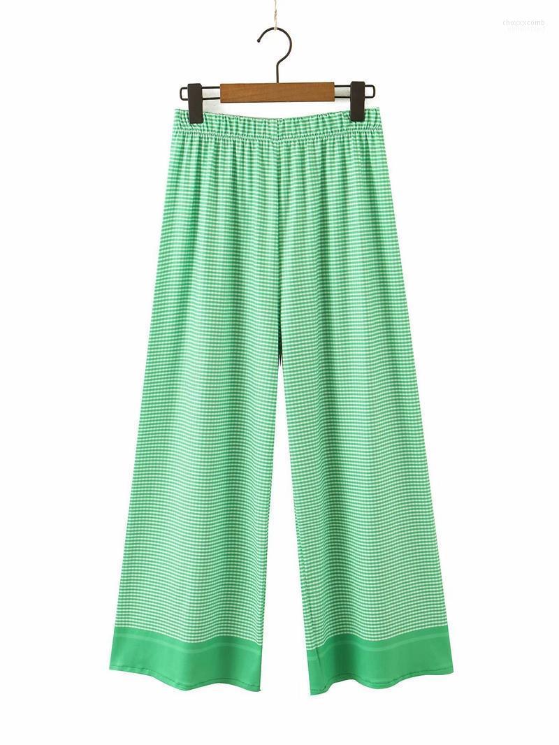 Women' Pants Plaid Female Korean Style Harajuku Boyfriends Wide Leg Loose Vintage Casual Joggers Women Elastic Waist Capri Women, Green
Women' Pants Plaid Female Korean Style Harajuku Boyfriends Wide Leg Loose Vintage Casual Joggers Women Elastic Waist Capri Women, Green