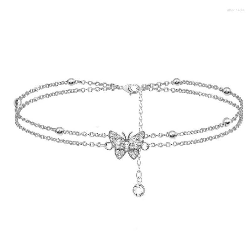 Anklets Butterfly For Women Zircon 2 Layer Thick Tassel Pendant Korean Cute Beach Ankle Jewelry Daughter Wife Mom Lover Gift
Anklets Butterfly For Women Zircon 2 Layer Thick Tassel Pendant Korean Cute Beach Ankle Jewelry Daughter Wife Mom Lover Gift