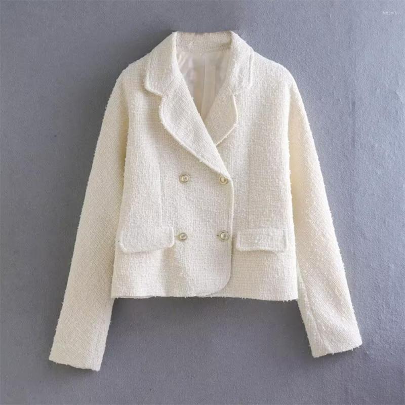 Women's Jackets Autumn Fashion Ladies Solid Color Versatile Lapel Long Sleeve Texture Double Breasted Short Suit Jacket, Ivory
Women's Jackets Autumn Fashion Ladies Solid Color Versatile Lapel Long Sleeve Texture Double Breasted Short Suit Jacket, Ivory