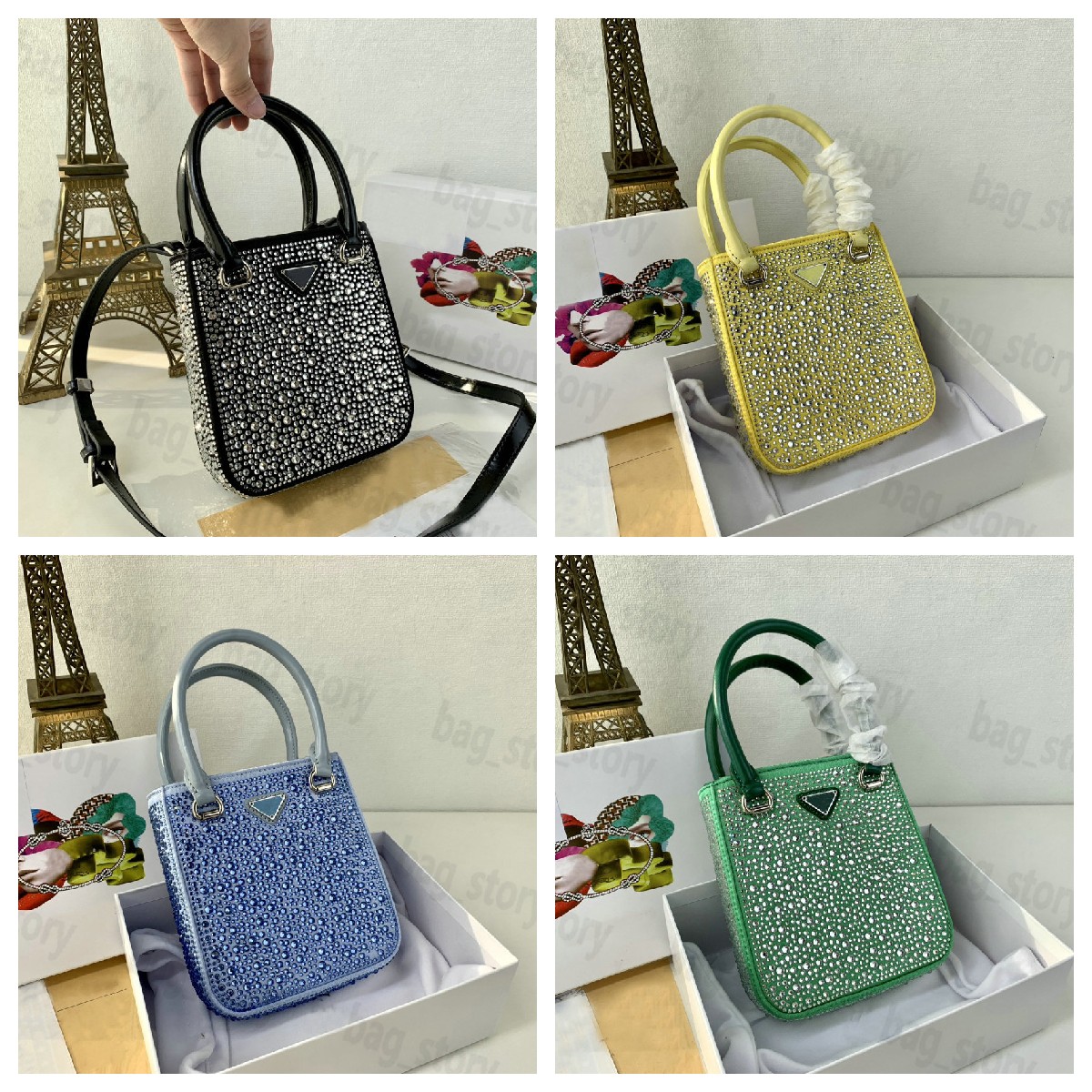 Small Satin Tote Bag Designer Axillary Crystals Bags Multicolor Square Flap Handbag with Double Leather Handle Ladies Diamond Phone Wallet Purse Fashion Hobo
Small Satin Tote Bag Designer Axillary Crystals Bags Multicolor Square Flap Handbag with Double Leather Handle Ladies Diamond Phone Wallet Purse Fashion Hobo