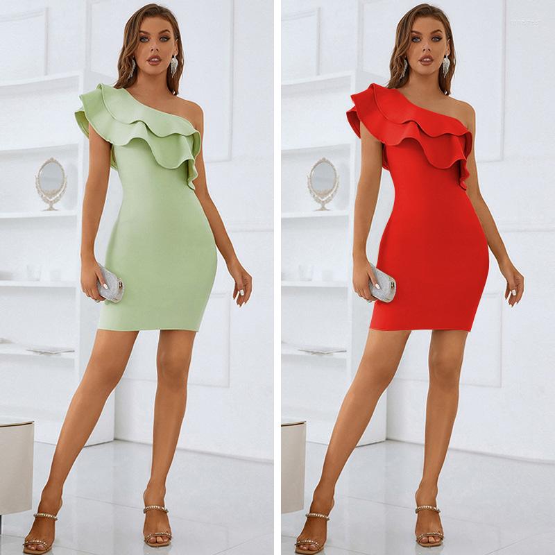 Casual Dresses 2022 Summer Female Shoulder Midi Bandage Dress Off Sleeve Short Ruffled Celebrity Club Party, Red
Casual Dresses 2022 Summer Female Shoulder Midi Bandage Dress Off Sleeve Short Ruffled Celebrity Club Party, Red