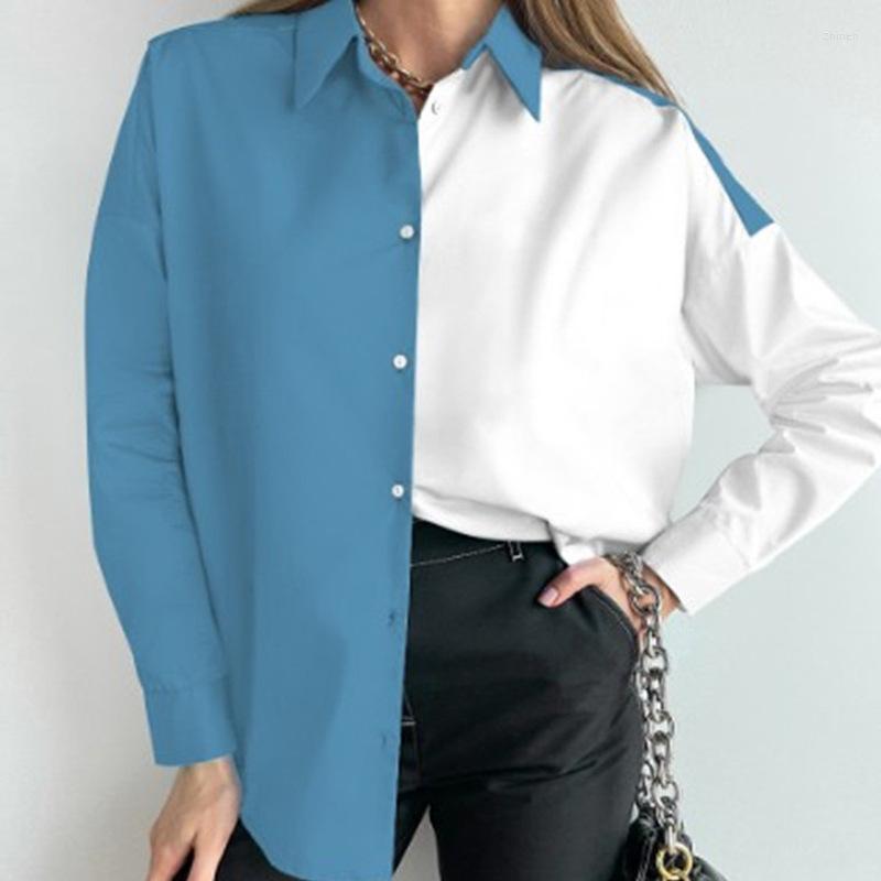 Women' Blouses Wepbel Block Button Casual Long Sleeve Shirt Autumn Shirts Tops Women Fashion Personality Street Color Patchwork Loose Top, Purple
Women' Blouses Wepbel Block Button Casual Long Sleeve Shirt Autumn Shirts Tops Women Fashion Personality Street Color Patchwork Loose Top, Purple