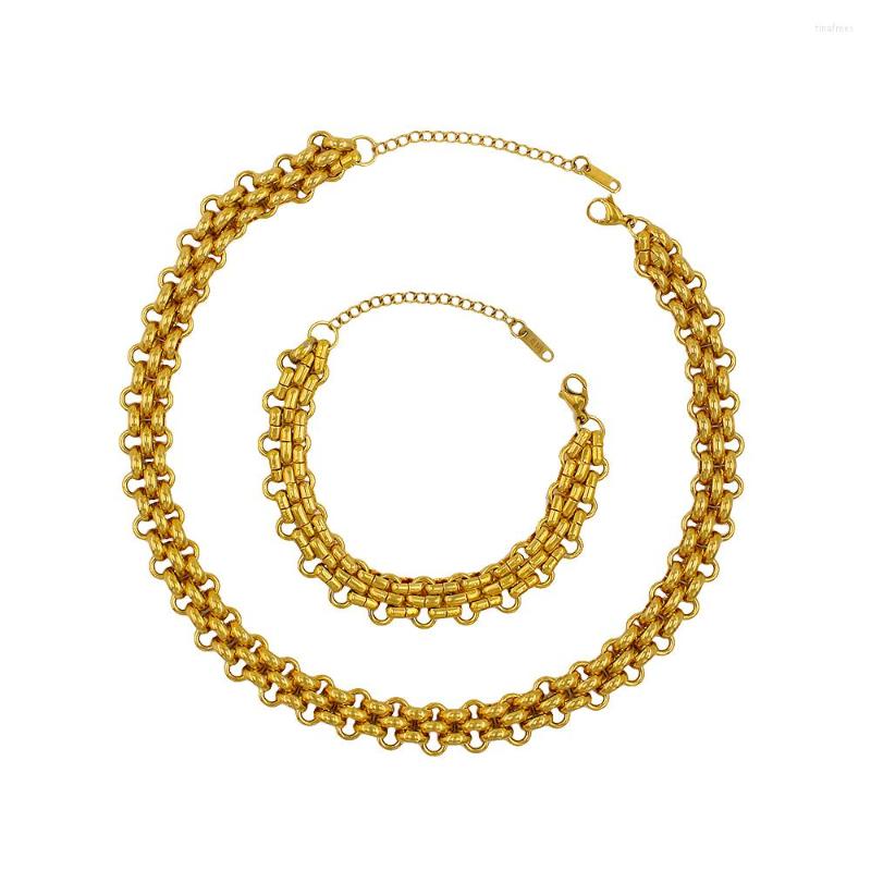 Chains Bohemia Popcorn Shape Stainless Steel Necklace Bracelet DIY Lobster OT Clasp Women's Gift Creative Jewelry Set Waterproof YS205
Chains Bohemia Popcorn Shape Stainless Steel Necklace Bracelet DIY Lobster OT Clasp Women's Gift Creative Jewelry Set Waterproof YS205