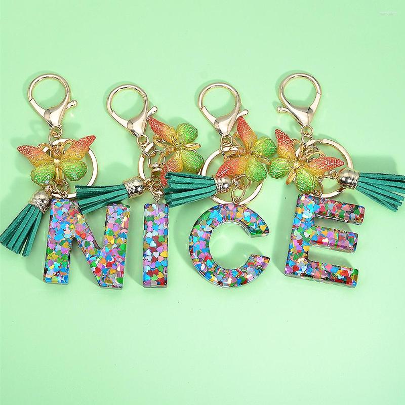 Keychains A To Z Heart Sequins Filled Letter Keychain With Green Tassel Fashion Women Purse Charms 26 Initials Butterfly Pendant Keyring
Keychains A To Z Heart Sequins Filled Letter Keychain With Green Tassel Fashion Women Purse Charms 26 Initials Butterfly Pendant Keyring