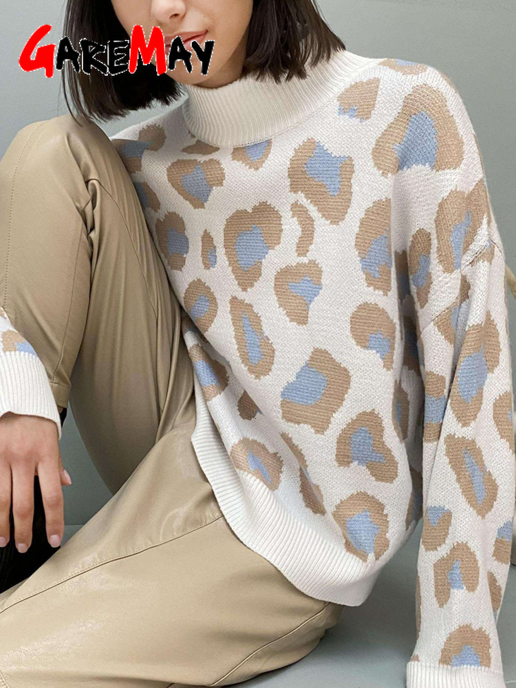 Women' Sweaters Winter Women' Sweater Leopard Print Animal Basic White Turtleneck Oversize Jumper Vintage Warm Knitted Sweaters for Women 221111, Blue
Women' Sweaters Winter Women' Sweater Leopard Print Animal Basic White Turtleneck Oversize Jumper Vintage Warm Knitted Sweaters for Women 221111, Blue