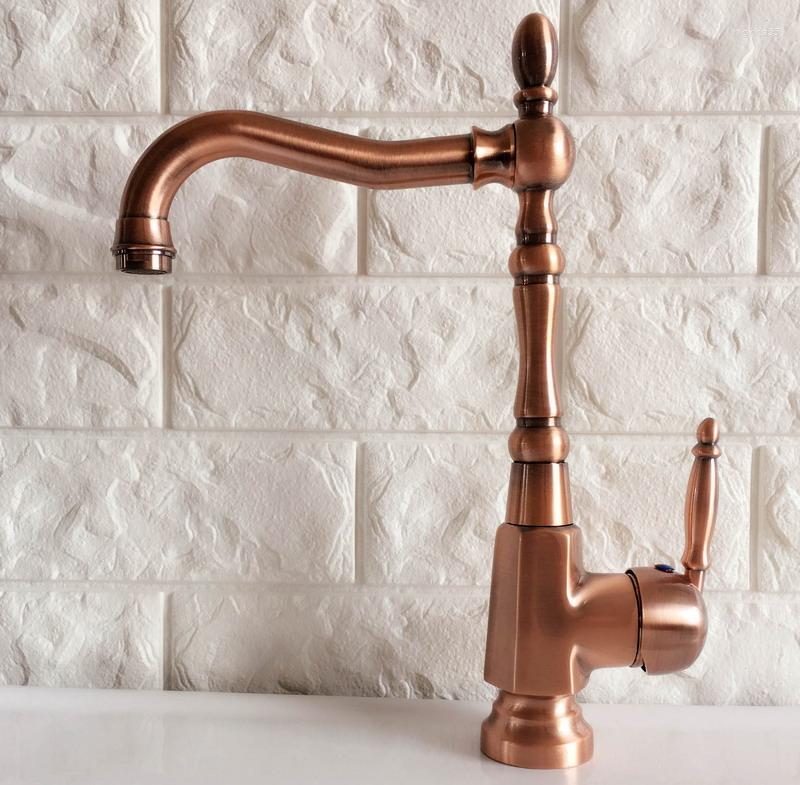 Kitchen Faucets Antique Red Copper Brass Bathroom Basin Sink Faucet Mixer Tap Swivel Spout Single Handle One Hole Deck Mounted Mnf417
Kitchen Faucets Antique Red Copper Brass Bathroom Basin Sink Faucet Mixer Tap Swivel Spout Single Handle One Hole Deck Mounted Mnf417