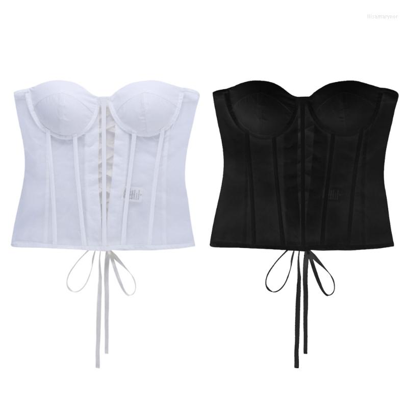 Belts Women Sexy Sheer Mesh Patchwork Bustier Corset Vintage Strapless Lace-Up Back Overbust Waist Cincher Body Shaper Top, Black
Belts Women Sexy Sheer Mesh Patchwork Bustier Corset Vintage Strapless Lace-Up Back Overbust Waist Cincher Body Shaper Top, Black