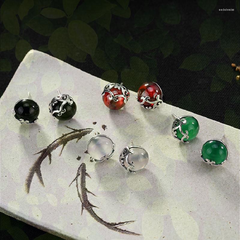 Stud Earrings Supply S925 Sterling Silver Xiangyun Pure Natural Agate Retro Accessories
Stud Earrings Supply S925 Sterling Silver Xiangyun Pure Natural Agate Retro Accessories