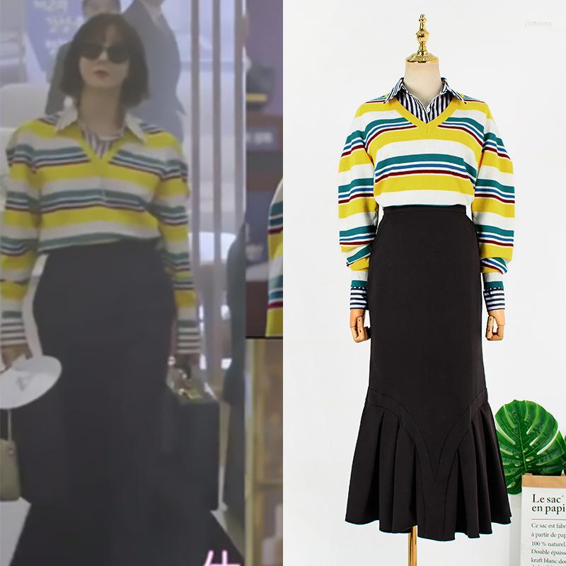Work Dresses 2022 Korean Fashion 3 Pieces Set Women Stripe Blouse Long Sleeve Knitted Sweater Black Ruffle Skirt Female Sets Spring Clothes, Shirt
Work Dresses 2022 Korean Fashion 3 Pieces Set Women Stripe Blouse Long Sleeve Knitted Sweater Black Ruffle Skirt Female Sets Spring Clothes, Shirt