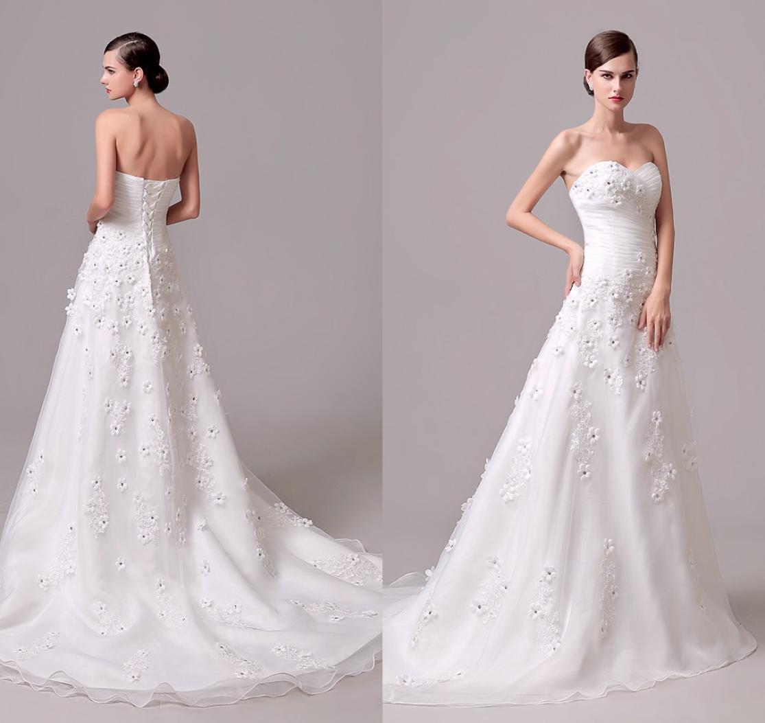 Elegant Hand Made Flower Wedding Dress With Crystal A Line Sweep Train Back Corset organza Vestidos de Novia Cheap Real Picture Br3442918, Ivory
Elegant Hand Made Flower Wedding Dress With Crystal A Line Sweep Train Back Corset organza Vestidos de Novia Cheap Real Picture Br3442918, Ivory