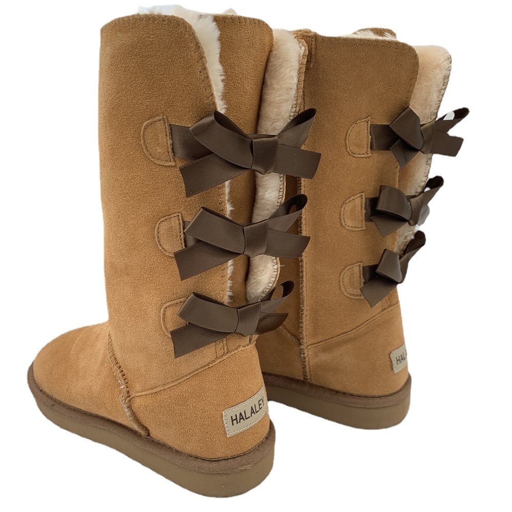 Boots HALALEY Luxury Woman Snow Winter Real Cow Leather Two Bows Women Fur Shoes Lace Up Footwear Girls Size 3445 221114, Grey
Boots HALALEY Luxury Woman Snow Winter Real Cow Leather Two Bows Women Fur Shoes Lace Up Footwear Girls Size 3445 221114, Grey