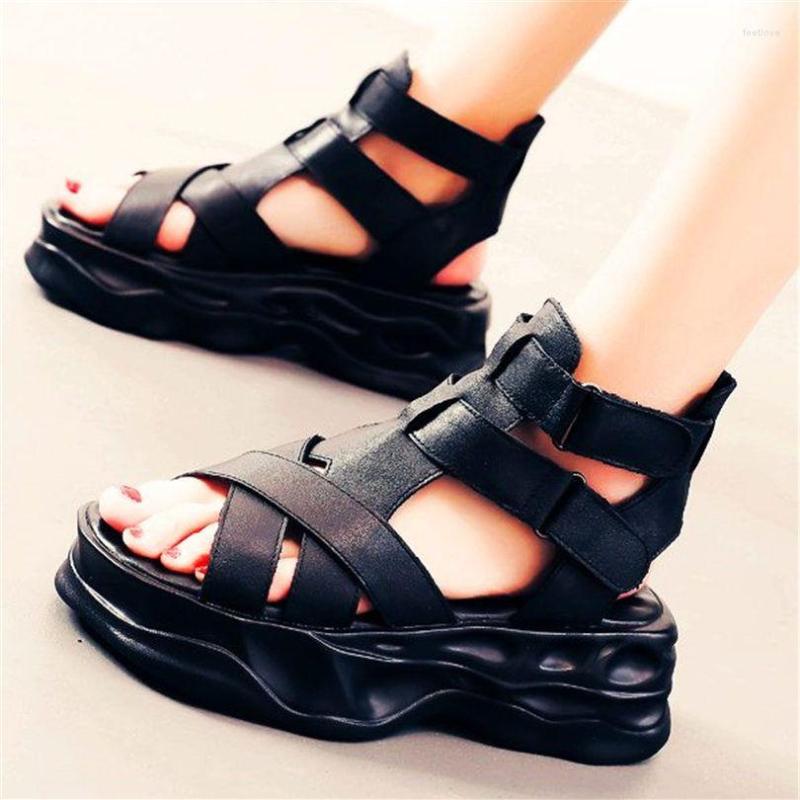 Sandals Punk Goth Women's Cow Leather Strappy Gladiator Flat Platform Summer Ankle Boots Oxfords Party SHoes 39 35 36 37 38, Black 1
Sandals Punk Goth Women's Cow Leather Strappy Gladiator Flat Platform Summer Ankle Boots Oxfords Party SHoes 39 35 36 37 38, Black 1