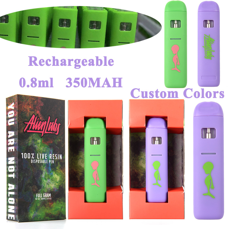 Disposable E-Cigarettes 0.8ml Empty Disposables Vapes Alien Labs Live Resin Disposable Pens 350MAH Rechargeable E Cigs Starter Kits
Disposable E-Cigarettes 0.8ml Empty Disposables Vapes Alien Labs Live Resin Disposable Pens 350MAH Rechargeable E Cigs Starter Kits