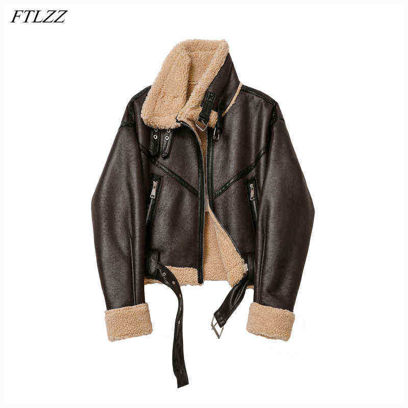 Ftlzz New Autumn Winter Women Coat Thick Faux Leather Lamb Fur Warm Jacket Moto Biker Female Streetwear Belt Ladies Runaway J220727, Auburn
Ftlzz New Autumn Winter Women Coat Thick Faux Leather Lamb Fur Warm Jacket Moto Biker Female Streetwear Belt Ladies Runaway J220727, Auburn
