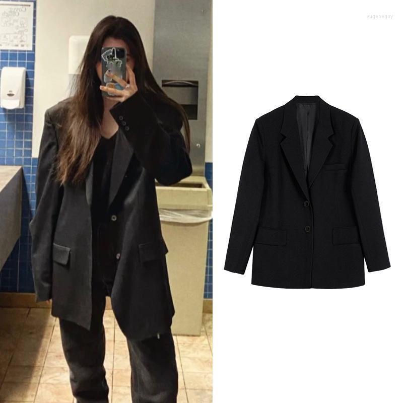 Women' Suits Kpop Korean Celebrity Rose Elegant Black Single-breasted Notched Collar Blazers Women Office Fashion Loose Outerwear Lady
Women' Suits Kpop Korean Celebrity Rose Elegant Black Single-breasted Notched Collar Blazers Women Office Fashion Loose Outerwear Lady