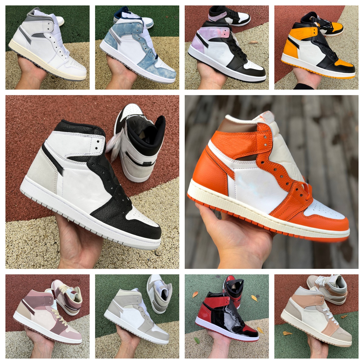 Jumpman 1 1s High OG Basketball Shoes Mens Women Starfish Hyper Royal Smoke Grey Patent Bred Milan Tan Gum Linen Dark Mocha Twist Seafoam Turbo Green Designer Sneakers, Bubble package bag
Jumpman 1 1s High OG Basketball Shoes Mens Women Starfish Hyper Royal Smoke Grey Patent Bred Milan Tan Gum Linen Dark Mocha Twist Seafoam Turbo Green Designer Sneakers, Bubble package bag