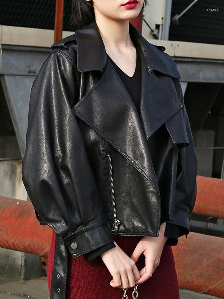 Women' Leather 2022 Summer Korean Jacket Women Turndown Collar Chic PU Biker Female Outerwear Loose Streetwear Fashion Moto Coat, Red leather jacket
Women' Leather 2022 Summer Korean Jacket Women Turndown Collar Chic PU Biker Female Outerwear Loose Streetwear Fashion Moto Coat, Red leather jacket