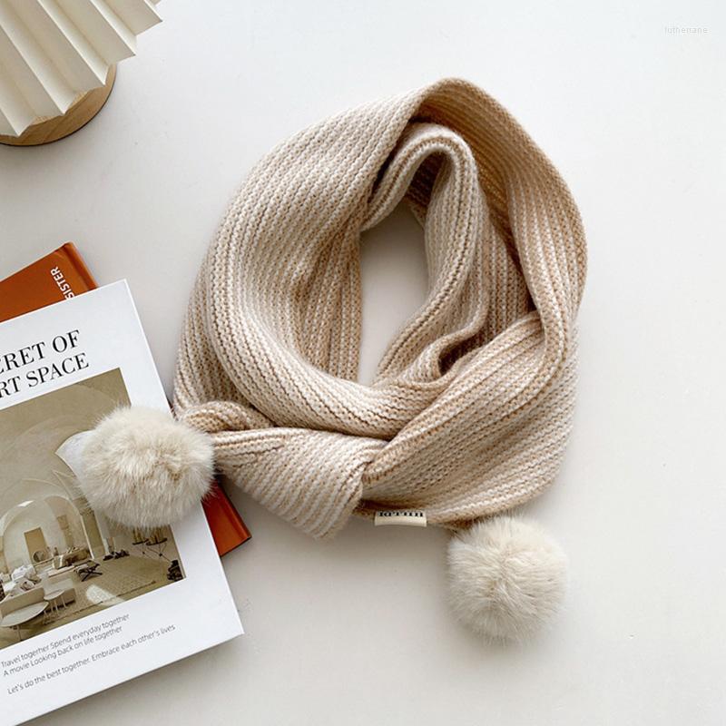 Scarves Pompom Striped Knitted Scarf Winter Warm Long Soft Imitation Cashmere Neckerchief With Fur Ball Fashion Windproof
Scarves Pompom Striped Knitted Scarf Winter Warm Long Soft Imitation Cashmere Neckerchief With Fur Ball Fashion Windproof
