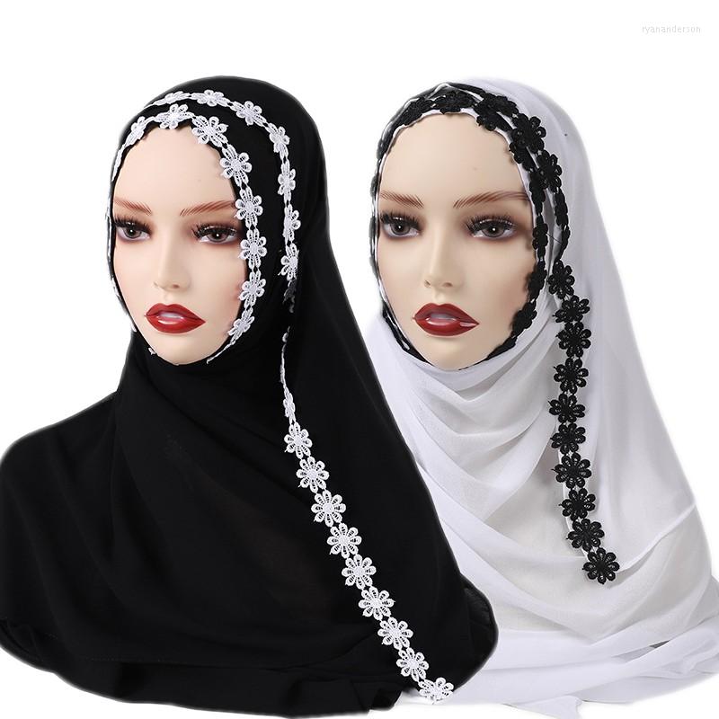 Scarves Ramadan Muslim Women's Shayla Lace Flowers Chiffon Turban Long Scarf Eid Islamic Females Shawls Headscarf Headwear
Scarves Ramadan Muslim Women's Shayla Lace Flowers Chiffon Turban Long Scarf Eid Islamic Females Shawls Headscarf Headwear