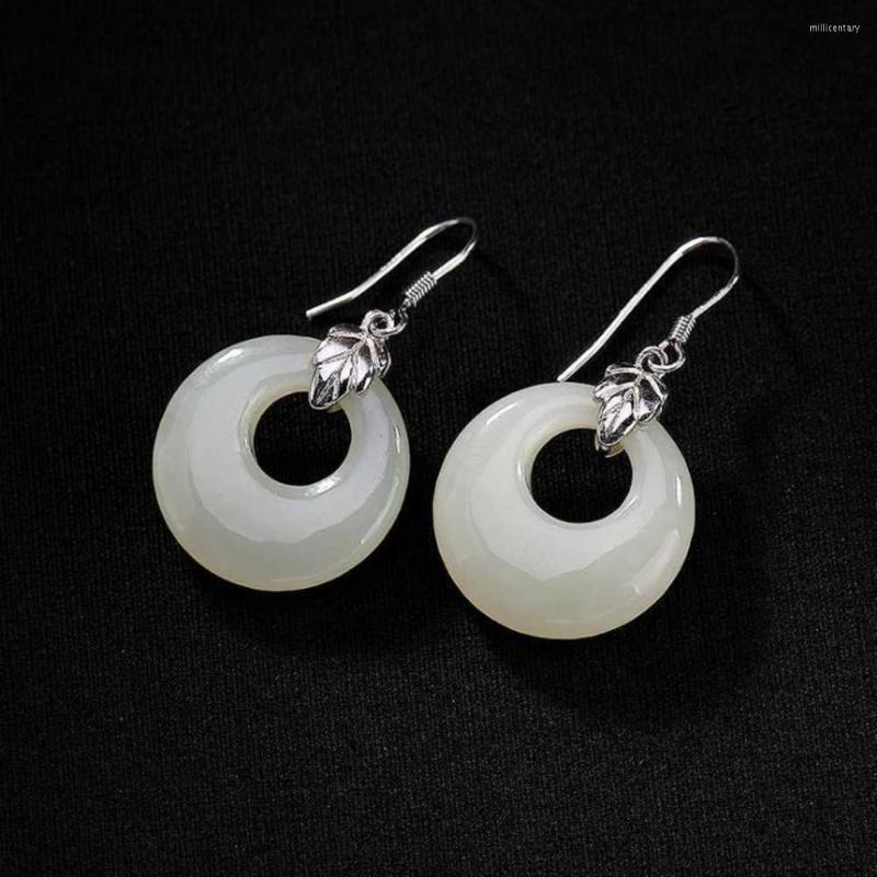 Dangle Earrings Natural White Jade Gemstone Annulus Eardrop Women Accessories Mother's Day Cultured CARNIVAL Beautiful Halloween
Dangle Earrings Natural White Jade Gemstone Annulus Eardrop Women Accessories Mother's Day Cultured CARNIVAL Beautiful Halloween