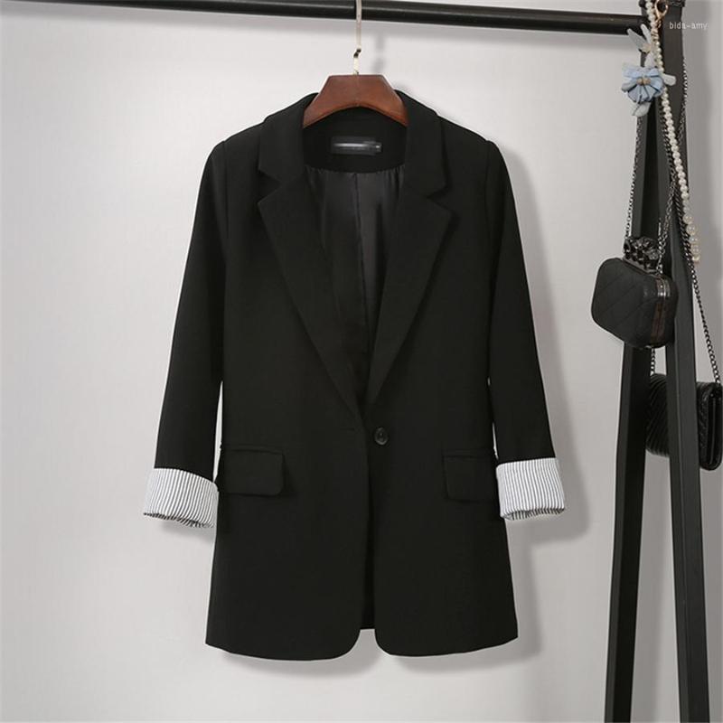 Women' Suits Khaki Fashion Black Striped Women Suit Autumn Spring Blazers Korean Style Mid-Length Casual Cotton Coat For Work Dress
Women' Suits Khaki Fashion Black Striped Women Suit Autumn Spring Blazers Korean Style Mid-Length Casual Cotton Coat For Work Dress