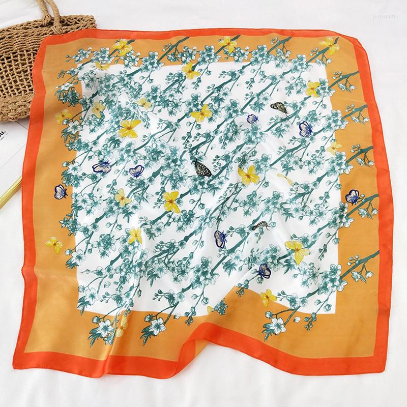 Scarves 70cm Square Silk Scarf Women Neckerchiers Fashion Flowers Printing Foulard Head Ladies Neckwear Daily Decoration
Scarves 70cm Square Silk Scarf Women Neckerchiers Fashion Flowers Printing Foulard Head Ladies Neckwear Daily Decoration