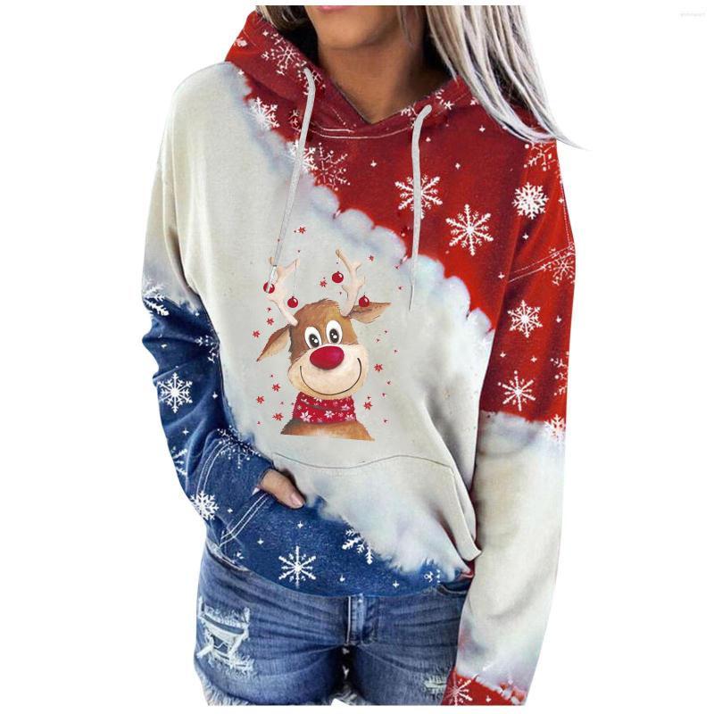 Women' Blouses Christmas Print Long-sleeved Sweatshirt Pullover Winter Womens Sweaters Lattice Stitching Clothes, Black
Women' Blouses Christmas Print Long-sleeved Sweatshirt Pullover Winter Womens Sweaters Lattice Stitching Clothes, Black