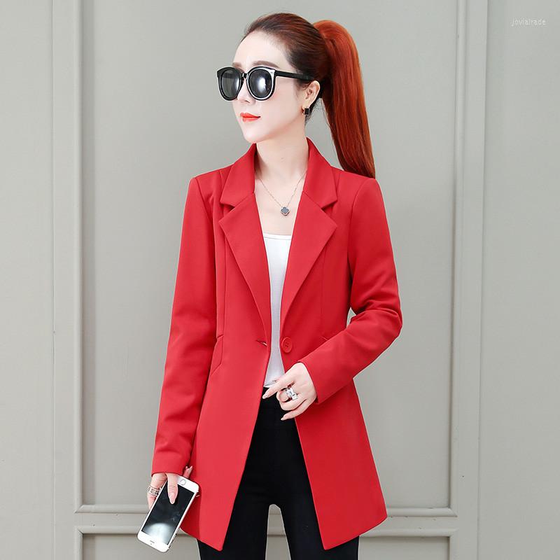 Women's Suits 2022 Fashion Femme Women Blazer Spring Autumn Single Button Small Suit Coat Female Wild Tops With Lined Outerwear G1099, Black
Women's Suits 2022 Fashion Femme Women Blazer Spring Autumn Single Button Small Suit Coat Female Wild Tops With Lined Outerwear G1099, Black